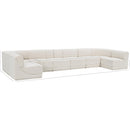  Manufacturer Color_Cream -- Ollie 188" Cream Boucle Fabric Upholstered 8 pc Modular Sectional IMAGE 12