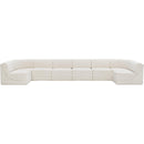  Manufacturer Color_Cream -- Ollie 188" Cream Boucle Fabric Upholstered 8 pc Modular Sectional IMAGE 4