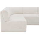 Meridian Ollie Cream Boucle Fabric Modular Sectional IMAGE 8