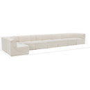  Manufacturer Color_Cream -- Ollie 218" Cream Boucle Fabric Upholstered 8 pc Modular Sectional IMAGE 14