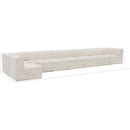 Meridian Ollie Cream Boucle Fabric Modular Sectional IMAGE 14
