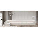  Manufacturer Color_Cream -- Ollie 218" Cream Boucle Fabric Upholstered 8 pc Modular Sectional IMAGE 2