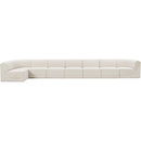  Manufacturer Color_Cream -- Ollie 218" Cream Boucle Fabric Upholstered 8 pc Modular Sectional IMAGE 4