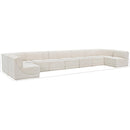  Manufacturer Color_Cream -- Ollie 218" Cream Boucle Fabric Upholstered 9 pc Modular Sectional IMAGE 12