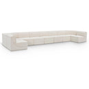  Manufacturer Color_Cream -- Ollie 218" Cream Boucle Fabric Upholstered 9 pc Modular Sectional IMAGE 1