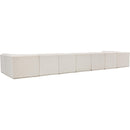  Manufacturer Color_Cream -- Ollie 218" Cream Boucle Fabric Upholstered 9 pc Modular Sectional IMAGE 4