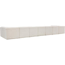 Meridian Ollie Cream Boucle Fabric Modular Sectional IMAGE 4
