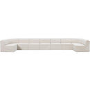  Manufacturer Color_Cream -- Ollie 218" Cream Boucle Fabric Upholstered 9 pc Modular Sectional IMAGE 5