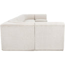 Meridian Ollie Cream Boucle Fabric Modular Sectional IMAGE 7
