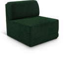  Manufacturer Color_Green -- Ollie Green Boucle Fabric Upholstered Modular Armless Chair IMAGE 1