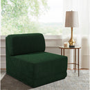 Manufacturer Color_Green -- Ollie Green Boucle Fabric Upholstered Modular Armless Chair IMAGE 2