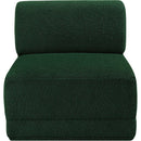  Manufacturer Color_Green -- Ollie Green Boucle Fabric Upholstered Modular Armless Chair IMAGE 4