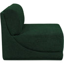  Manufacturer Color_Green -- Ollie Green Boucle Fabric Upholstered Modular Armless Chair IMAGE 5