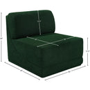  Manufacturer Color_Green -- Ollie Green Boucle Fabric Upholstered Modular Armless Chair IMAGE 8
