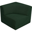 Meridian Ollie Green Boucle Fabric Corner IMAGE 4