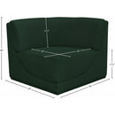  Manufacturer Color_Green -- Ollie Green Boucle Fabric Upholstered Modular Corner Chair IMAGE 8