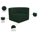  Manufacturer Color_Green -- Ollie Green Boucle Fabric Upholstered Modular Corner Chair IMAGE 9