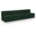  Manufacturer Color_Green -- Ollie 120" Green Boucle Fabric Upholstered 4 pc Armless Modular Sofa IMAGE 1