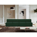  Manufacturer Color_Green -- Ollie 120" Green Boucle Fabric Upholstered 4 pc Armless Modular Sofa IMAGE 2