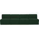Meridian Ollie Green Boucle Fabric Modular Sofa IMAGE 4