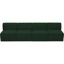 Meridian Ollie Green Boucle Fabric Modular Sofa IMAGE 5