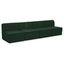  Manufacturer Color_Green -- Ollie 120" Green Boucle Fabric Upholstered 4 pc Armless Modular Sofa IMAGE 8