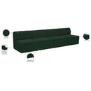  Manufacturer Color_Green -- Ollie 120" Green Boucle Fabric Upholstered 4 pc Armless Modular Sofa IMAGE 9