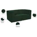  Manufacturer Color_Green -- Ollie 68" Green Boucle Fabric Upholstered 2 pc Modular Loveseat IMAGE 11