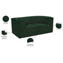 Meridian Ollie Green Boucle Fabric Modular Sofa IMAGE 11