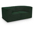  Manufacturer Color_Green -- Ollie 68" Green Boucle Fabric Upholstered 2 pc Modular Loveseat IMAGE 1