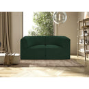 Manufacturer Color_Green -- Ollie 68" Green Boucle Fabric Upholstered 2 pc Modular Loveseat IMAGE 2