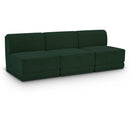 Meridian Ollie Green Boucle Fabric Modular Sofa IMAGE 1