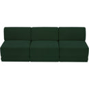  Manufacturer Color_Green -- Ollie 90" Green Boucle Fabric Upholstered 3 pc Armless Modular Sofa IMAGE 5