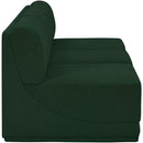  Manufacturer Color_Green -- Ollie 90" Green Boucle Fabric Upholstered 3 pc Armless Modular Sofa IMAGE 6