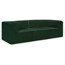  Manufacturer Color_Green -- Ollie 98" Green Boucle Fabric Upholstered 3 pc Modular Sofa IMAGE 12