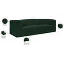  Manufacturer Color_Green -- Ollie 98" Green Boucle Fabric Upholstered 3 pc Modular Sofa IMAGE 13