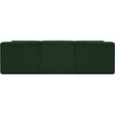  Manufacturer Color_Green -- Ollie 98" Green Boucle Fabric Upholstered 3 pc Modular Sofa IMAGE 3