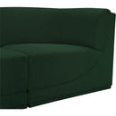  Manufacturer Color_Green -- Ollie 98" Green Boucle Fabric Upholstered 3 pc Modular Sofa IMAGE 9