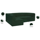  Manufacturer Color_Green -- Ollie 98" Green Boucle Fabric Upholstered 4 pc Modular Sectional IMAGE 15