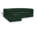  Manufacturer Color_Green -- Ollie 98" Green Boucle Fabric Upholstered 4 pc Modular Sectional IMAGE 1
