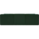 Meridian Ollie Green Boucle Fabric Modular Sectional IMAGE 3
