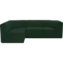  Manufacturer Color_Green -- Ollie 98" Green Boucle Fabric Upholstered 4 pc Modular Sectional IMAGE 4