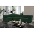  Manufacturer Color_Green -- Ollie 128" Green Boucle Fabric Upholstered 5 pc Modular Sectional IMAGE 2