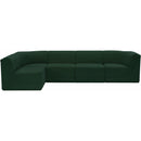  Manufacturer Color_Green -- Ollie 128" Green Boucle Fabric Upholstered 5 pc Modular Sectional IMAGE 5