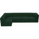  Manufacturer Color_Green -- Ollie 128" Green Boucle Fabric Upholstered 5 pc Modular Sectional IMAGE 6