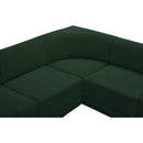  Manufacturer Color_Green -- Ollie 98" Green Boucle Fabric Upholstered 5 pc Modular Sectional IMAGE 10