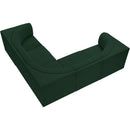  Manufacturer Color_Green -- Ollie 98" Green Boucle Fabric Upholstered 5 pc Modular Sectional IMAGE 4