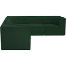  Manufacturer Color_Green -- Ollie 98" Green Boucle Fabric Upholstered 5 pc Modular Sectional IMAGE 6
