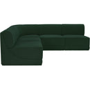  Manufacturer Color_Green -- Ollie 94" Green Boucle Fabric Upholstered 5 pc Modular Sectional IMAGE 6