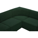 Meridian Ollie Green Boucle Fabric Modular Sectional IMAGE 7